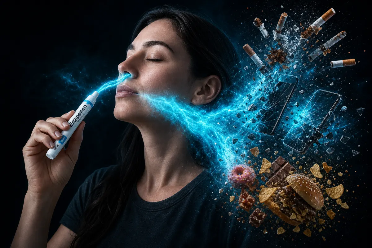 Escapepen para controlar impulso de cigarro, tela e compulsão alimentar
